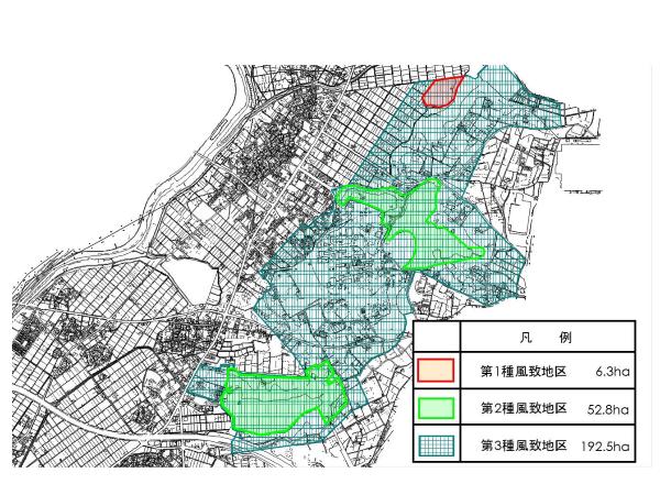地図:洲原風致地区告示