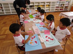 写真：水遊びの様子