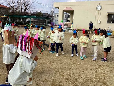 写真:年中児 節分