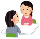 相談をする女の子の画像