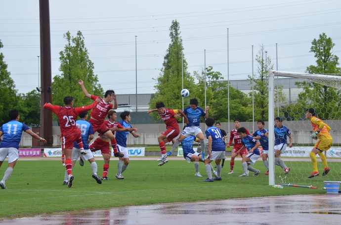 写真：コーナーキック