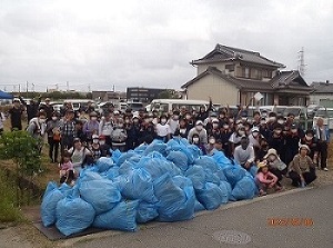 写真：オオキンケイギク駆除