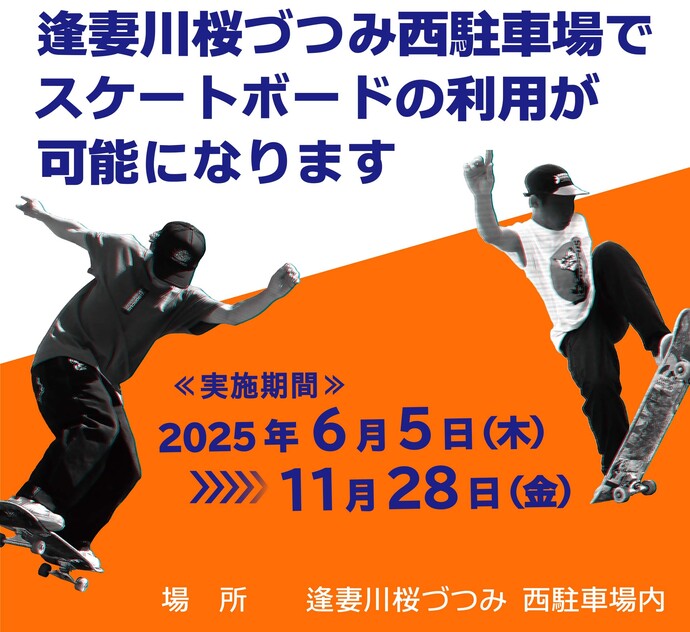 逢妻川桜づつみスケートボード場